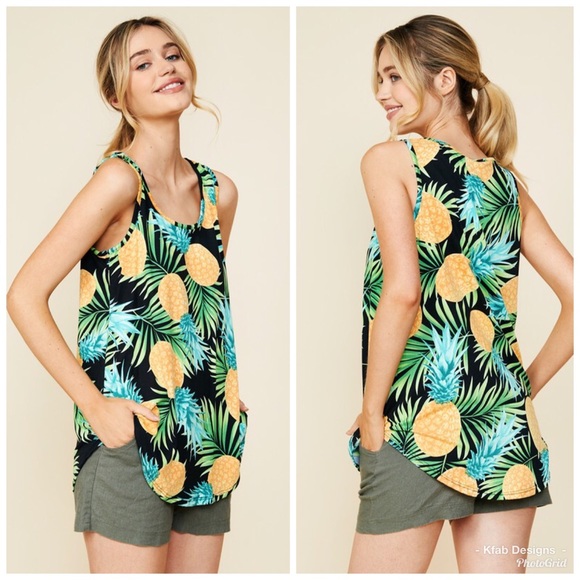 🛍LAST 1! Super Soft Tropical 🏝 Pineapple Tank! - Picture 5 of 7
